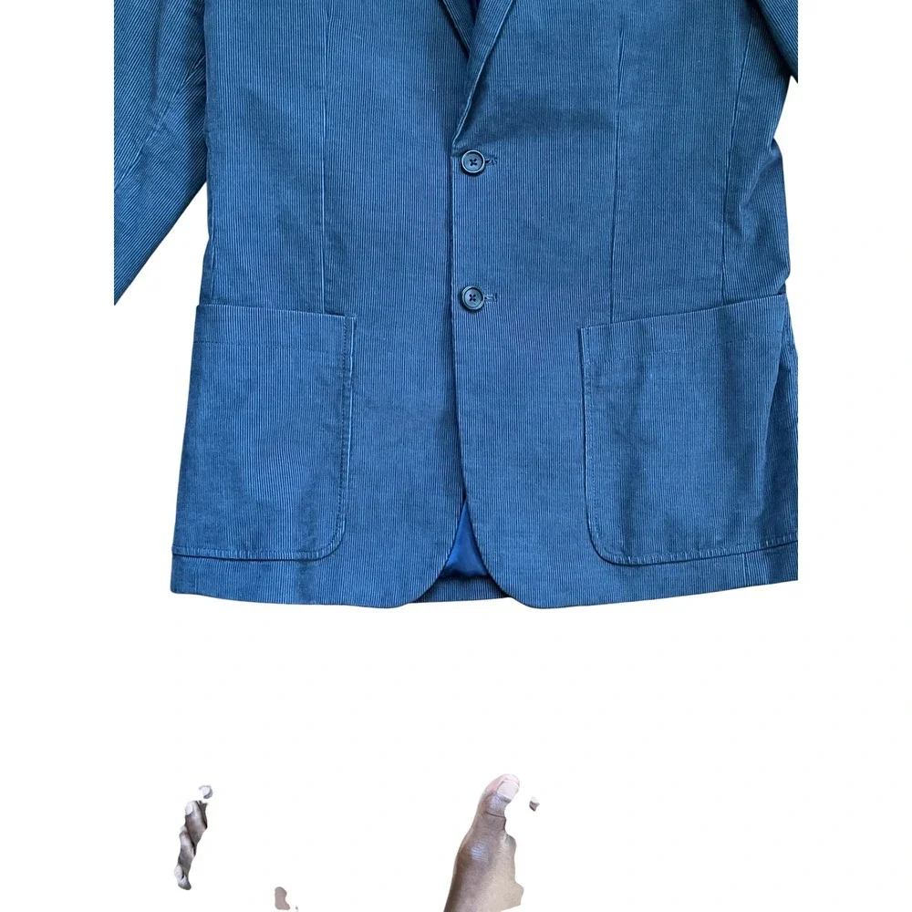 Banana Republic 42L Slim Fit Blue Corduroy Blazer‎ Jacket Men